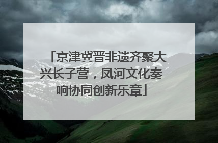京津冀晋非遗齐聚大兴长子营，凤河文化奏响协同创新乐章