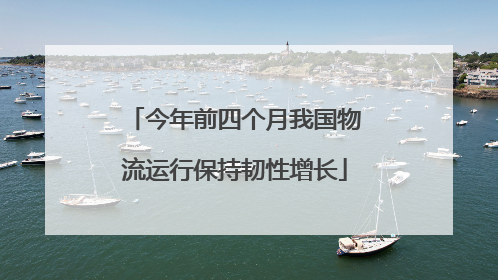 今年前四个月我国物流运行保持韧性增长