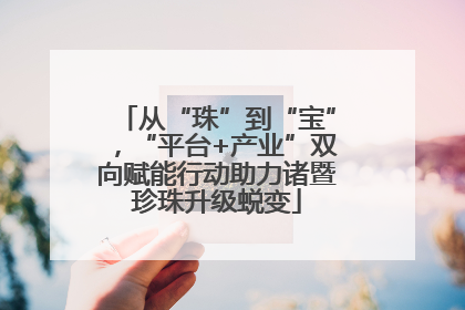 从“珠”到“宝”，“平台+产业”双向赋能行动助力诸暨珍珠升级蜕变