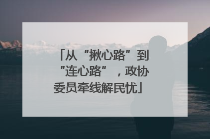 从“揪心路”到“连心路”，政协委员牵线解民忧