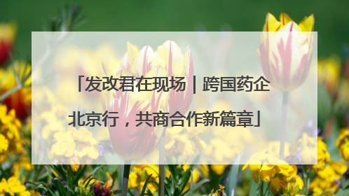 发改君在现场｜跨国药企北京行，共商合作新篇章