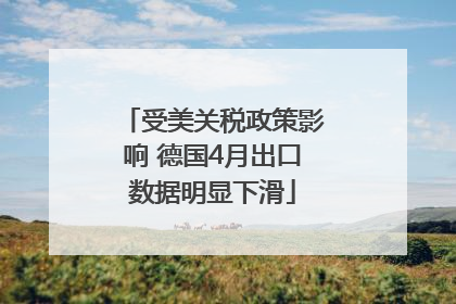 受美关税政策影响 德国4月出口数据明显下滑