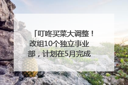 叮咚买菜大调整！改组10个独立事业部，计划在5月完成App端全面改版