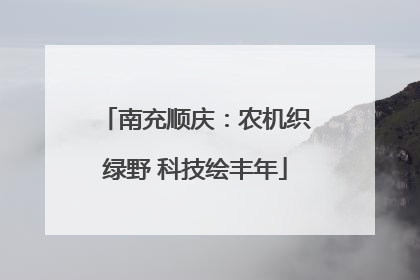 南充顺庆：农机织绿野 科技绘丰年