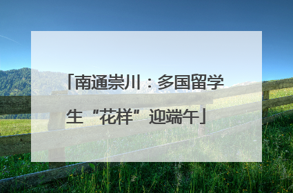 南通崇川：多国留学生“花样”迎端午