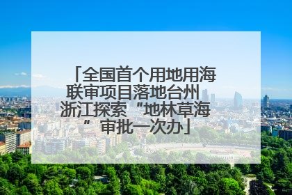 全国首个用地用海联审项目落地台州 浙江探索“地林草海”审批一次办