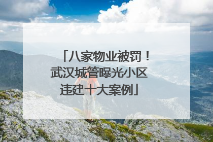 八家物业被罚！武汉城管曝光小区违建十大案例