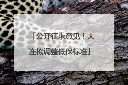 公开征求意见！大连拟调整低保标准