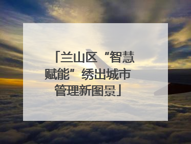 兰山区“智慧赋能”绣出城市管理新图景