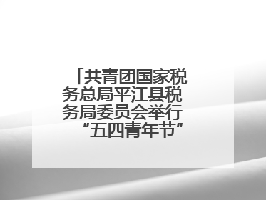 共青团国家税务总局平江县税务局委员会举行“五四青年节”主题团日活动