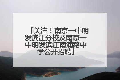 关注！南京一中明发滨江分校及南京一中明发滨江南浦路中学公开招聘