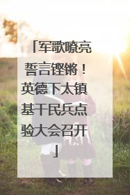 军歌嘹亮誓言铿锵！英德下太镇基干民兵点验大会召开