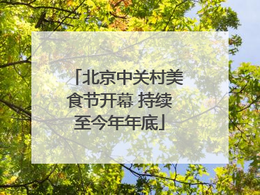北京中关村美食节开幕 持续至今年年底