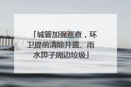 城管加强巡查，环卫提前清除井盖、雨水箅子周边垃圾