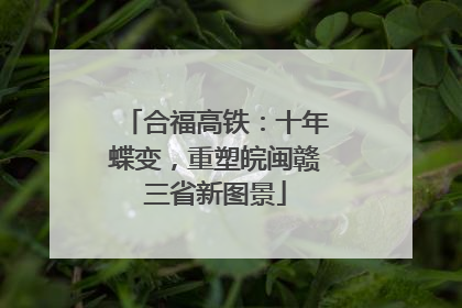 合福高铁：十年蝶变，重塑皖闽赣三省新图景