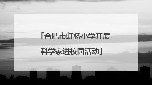 合肥市虹桥小学开展科学家进校园活动