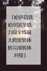 哈伊高铁哈尔滨至铁力段全线最大跨度转体桥完成转体对接
