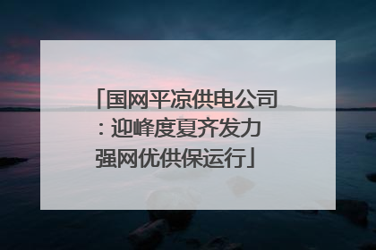国网平凉供电公司：迎峰度夏齐发力 强网优供保运行