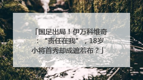 国足出局！伊万科维奇：“责任在我”，18岁小将首秀却成遮羞布？