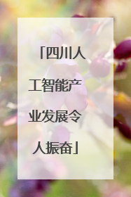四川人工智能产业发展令人振奋