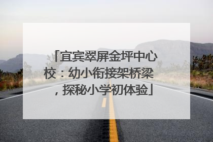 宜宾翠屏金坪中心校：幼小衔接架桥梁，探秘小学初体验