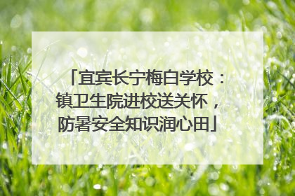 宜宾长宁梅白学校：镇卫生院进校送关怀，防暑安全知识润心田