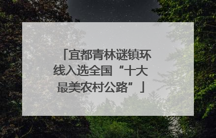 宜都青林谜镇环线入选全国“十大最美农村公路”