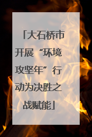 大石桥市开展“环境攻坚年”行动为决胜之战赋能