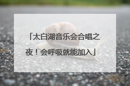 太白湖音乐会合唱之夜！会呼吸就能加入
