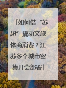 如何借“苏超”撬动文旅体商消费？江苏多个城市密集开会部署