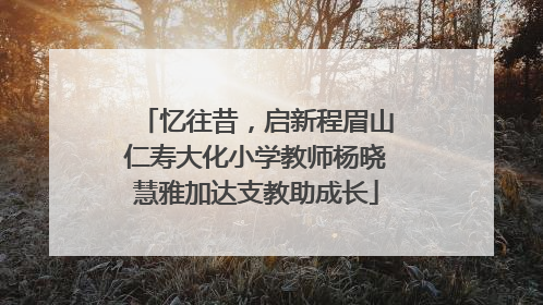 忆往昔，启新程眉山仁寿大化小学教师杨晓慧雅加达支教助成长