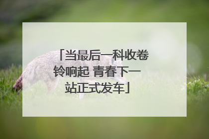 当最后一科收卷铃响起 青春下一站正式发车