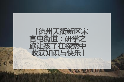 德州天衢新区宋官屯街道：研学之旅让孩子在探索中收获知识与快乐