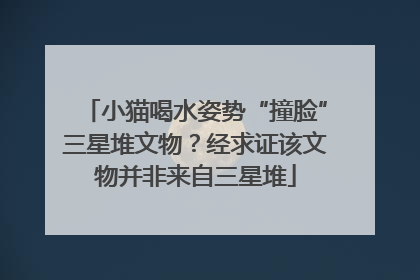 小猫喝水姿势“撞脸”三星堆文物？经求证该文物并非来自三星堆