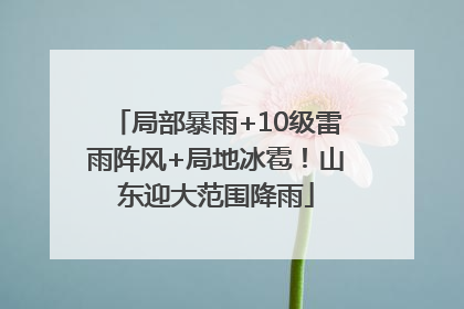 局部暴雨+10级雷雨阵风+局地冰雹！山东迎大范围降雨