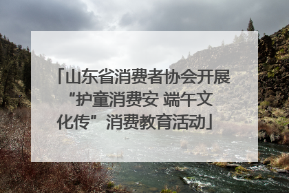 山东省消费者协会开展 “护童消费安 端午文化传”消费教育活动