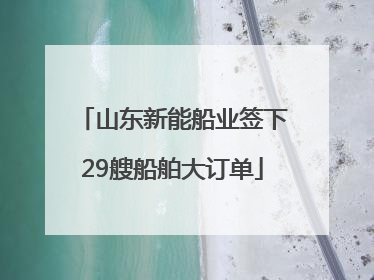 山东新能船业签下29艘船舶大订单
