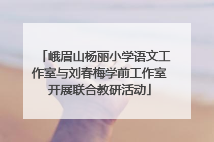 峨眉山杨丽小学语文工作室与刘春梅学前工作室开展联合教研活动