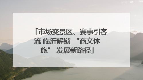 市场变景区、赛事引客流 临沂解锁 “商文体旅” 发展新路径