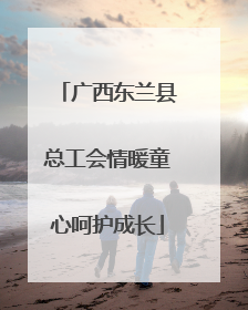 广西东兰县总工会情暖童心呵护成长