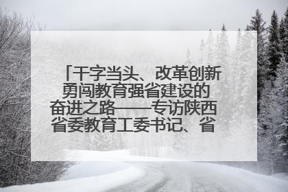 干字当头、改革创新 勇闯教育强省建设的奋进之路——专访陕西省委教育工委书记、省教育厅厅长王树声