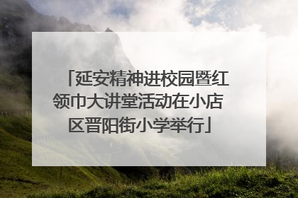 延安精神进校园暨红领巾大讲堂活动在小店区晋阳街小学举行