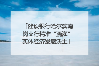 建设银行哈尔滨南岗支行精准“浇灌”实体经济发展沃土