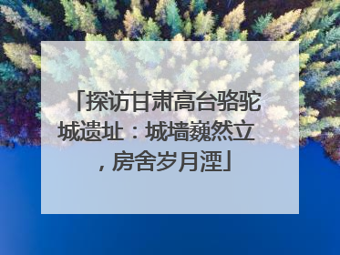 探访甘肃高台骆驼城遗址：城墙巍然立，房舍岁月湮