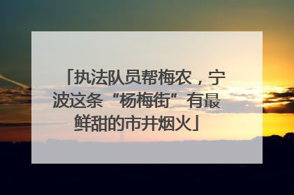 执法队员帮梅农，宁波这条“杨梅街”有最鲜甜的市井烟火