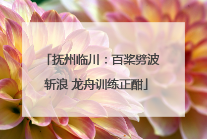 抚州临川：百桨劈波斩浪 龙舟训练正酣