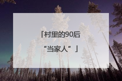 村里的90后“当家人”