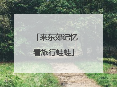 来东郊记忆 看旅行蛙蛙