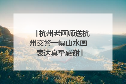 杭州老画师送杭州交警一幅山水画 表达真挚感谢