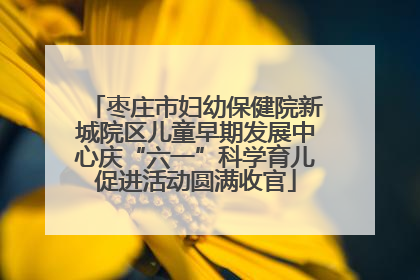 枣庄市妇幼保健院新城院区儿童早期发展中心庆“六一”科学育儿促进活动圆满收官